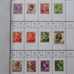 Lot de timbres d'Australie 1912-1998 oblitérés en 3 carnets à choix.