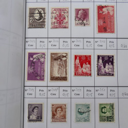 Lot de timbres d'Australie 1912-1998 oblitérés en 3 carnets à choix.