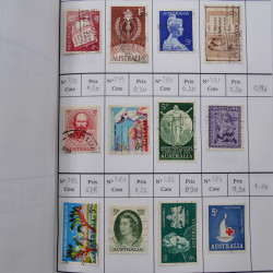 Lot de timbres d'Australie 1912-1998 oblitérés en 3 carnets à choix.