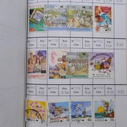 Lot de timbres d'Australie 1912-1998 oblitérés en 3 carnets à choix.