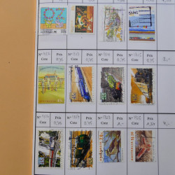 Lot de timbres d'Australie 1912-1998 oblitérés en 3 carnets à choix.