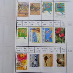 Lot de timbres d'Australie 1912-1998 oblitérés en 3 carnets à choix.