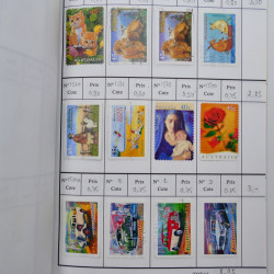 Lot de timbres d'Australie 1912-1998 oblitérés en 3 carnets à choix.