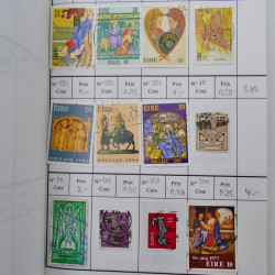 Lot de timbres d'Irlande 1922-1997 oblitérés en 2 carnets à choix.