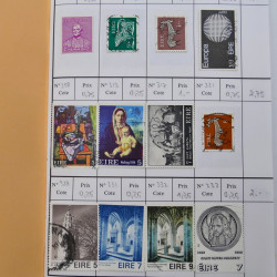 Lot de timbres d'Irlande 1922-1997 oblitérés en 2 carnets à choix.