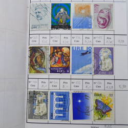 Lot de timbres d'Irlande 1922-1997 oblitérés en 2 carnets à choix.