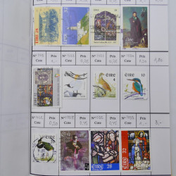 Lot de timbres d'Irlande 1922-1997 oblitérés en 2 carnets à choix.