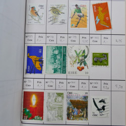 Lot de timbres d'Irlande 1922-1997 oblitérés en 2 carnets à choix.