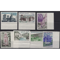 Série touristique timbres de France N°1235-1241 non dentelé neuf**.