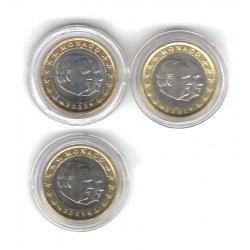 1 euro Monaco face nationale - Double portrait 2001-2002-2003.