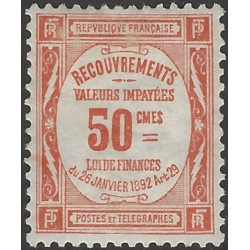 Timbre taxe de France Recouvrements N°47 neuf*, R.