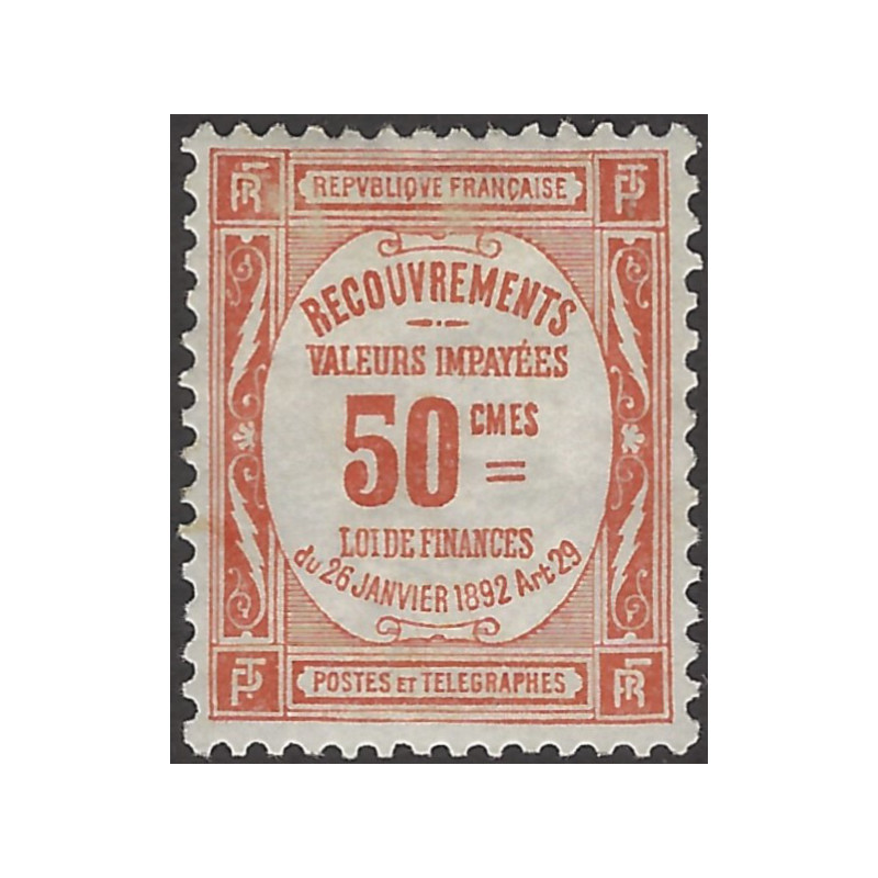 Timbre taxe de France Recouvrements N°47 neuf*, R.