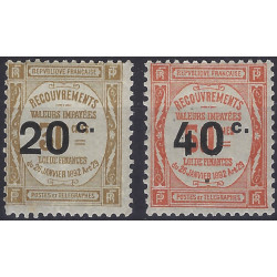 Timbres taxe de France Recouvrements N°49-50 série neuf*.