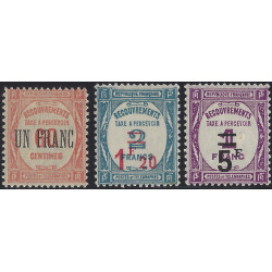 Timbres taxe de France Recouvrements N°63-65 série neuf*.