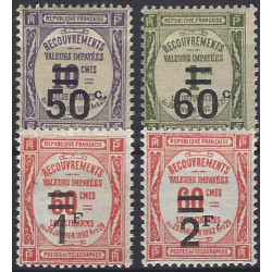 Timbres taxe de France Recouvrements N°51-54 série neuf*.