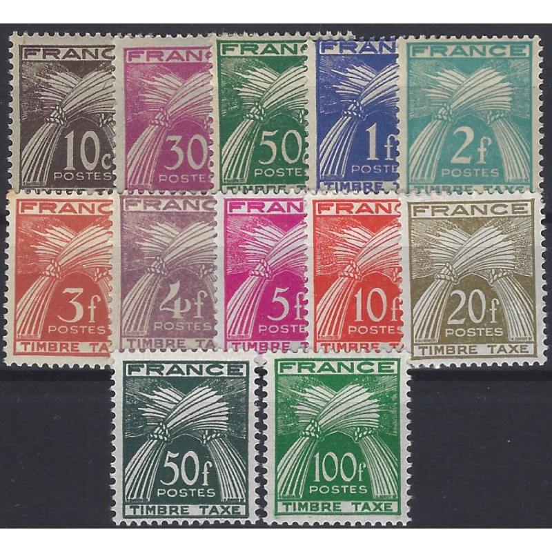 Timbres taxe de France N°78-89 série neuf**.