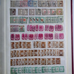 Lot de timbres d'Hongrie oblitérés en un album.