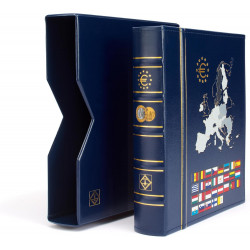 Album numismatique Vista spécial monnaies Euro avec étui de protection.