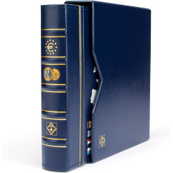 Album numismatique Vista spécial monnaies Euro avec étui de protection.