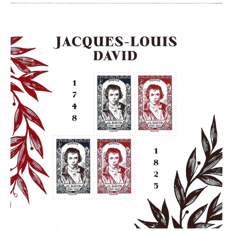 Bloc de 4 timbres Jacques Louis David - Salon d'Automne 2025 neuf**.