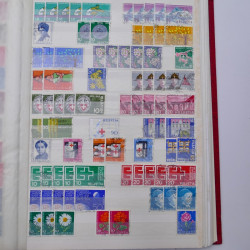 Lot de timbres de Suisse oblitérés en deux albums.