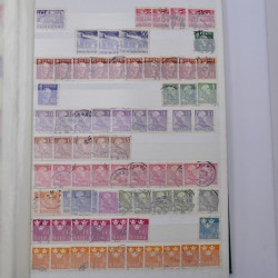 Lot de timbres de Suède oblitérés en un album.