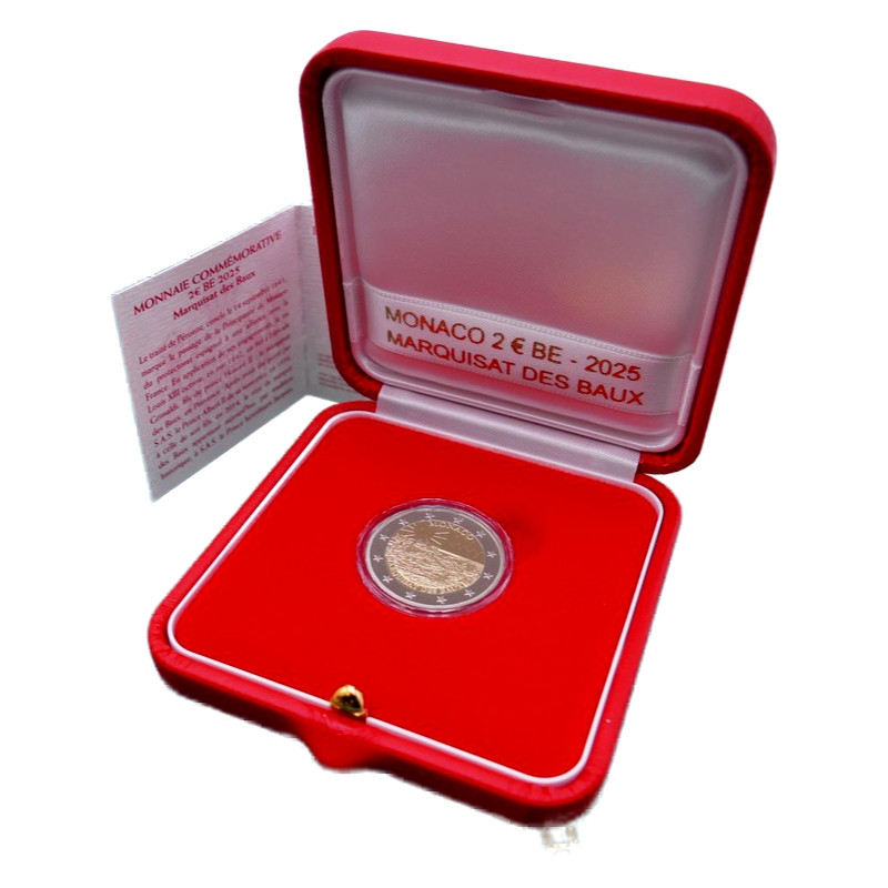 Coffret BE 2 euros Monaco 2025 - Marquisat des baux.