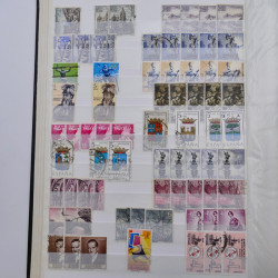 Lot de timbres d'Espagne oblitérés en un album.