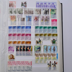 Lot de timbres d'Espagne oblitérés en un album.