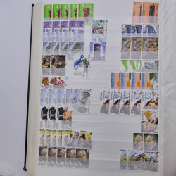 Lot de timbres d'Espagne oblitérés en un album.