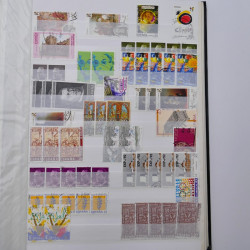 Lot de timbres d'Espagne oblitérés en un album.