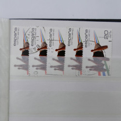 Lot de timbres d'Espagne oblitérés en un album.