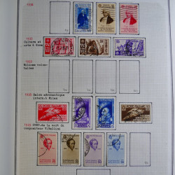 Collection timbres d'Italie 1862-2003 neufs et oblitérés en un album.