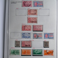 Collection timbres d'Italie 1862-2003 neufs et oblitérés en un album.