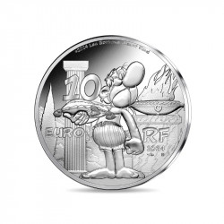 France Astérix aux Jeux Olympiques 10 euros argent colorisée en coffret BE 2024.
