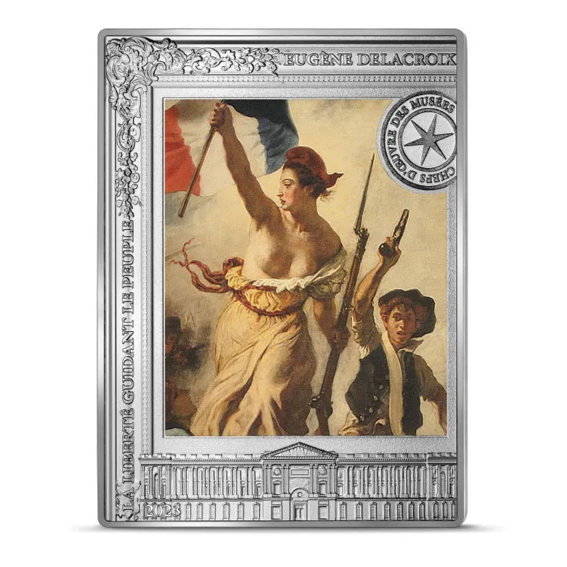France Eugene Delacroix 10 euros argent colorisée en coffret BE 2023.