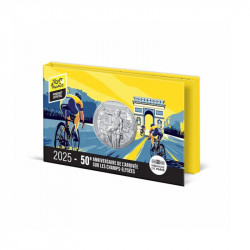 Tour de France 50 euros argent en coffret UNC 2025.