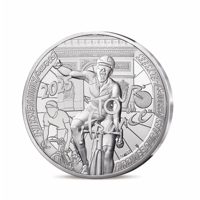 Tour de France 10 euros argent en coffret UNC 2025.