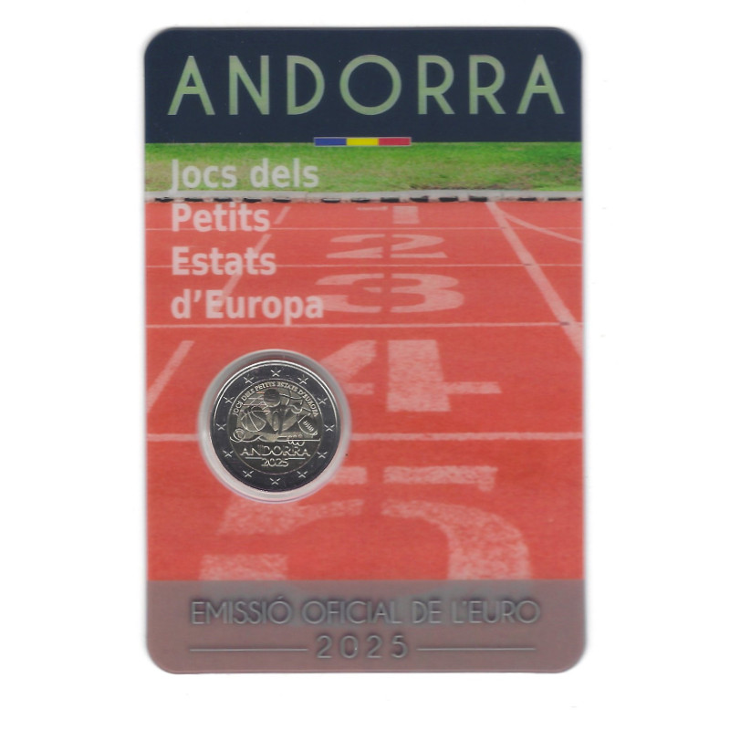 2 euros commémorative Andorre 2025 BU - Jeux des petits États d’Europe.