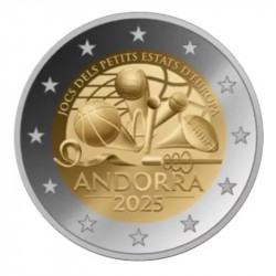 2 euros commémorative Andorre 2025 BU - Jeux des petits États d’Europe.