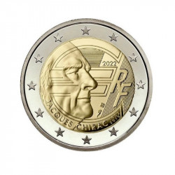 2 euros commémorative France 2022 - Jacques Chirac en coffret BE.