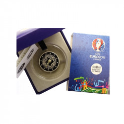 2 euros commémorative France -UEFA 2016 en coffret BE.