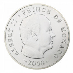 Monaco 5 euros argent Prince Albert II en coffret BU 2008.