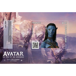 Feuillet crypto NFTimbre6.2 Avatar Neytiri autoadhésif.