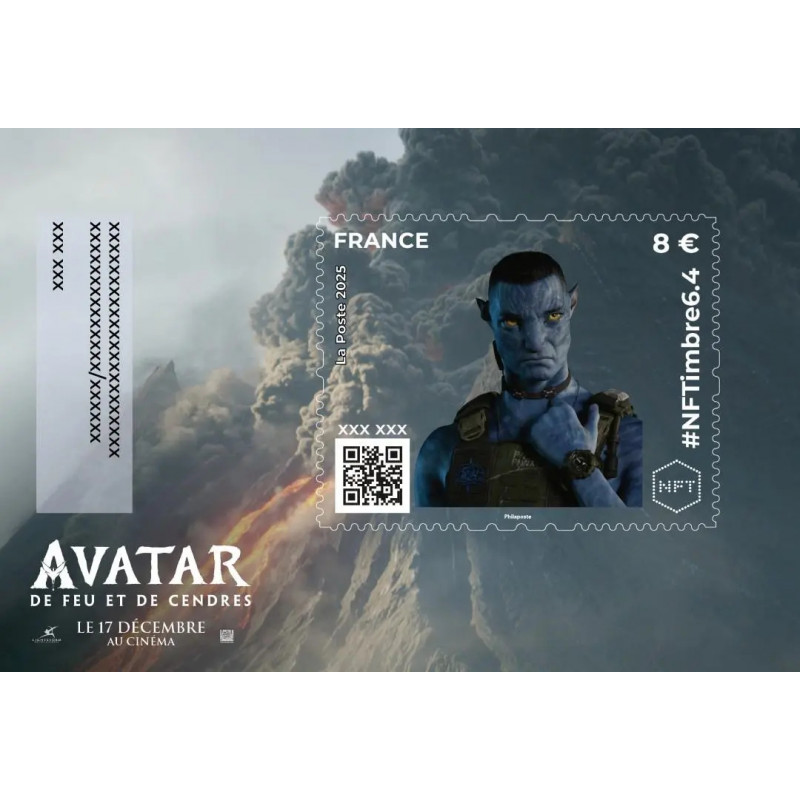 Feuillet crypto NFTimbre6.4 Avatar Miles Quaritch.