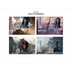 Feuillets crypto Pack NFTimbre6 Avatar autoadhésif.