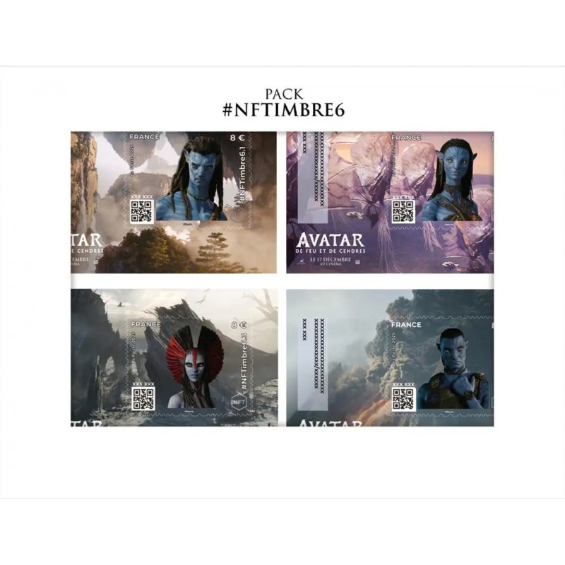 Feuillets crypto Pack NFTimbre6 Avatar autoadhésif.