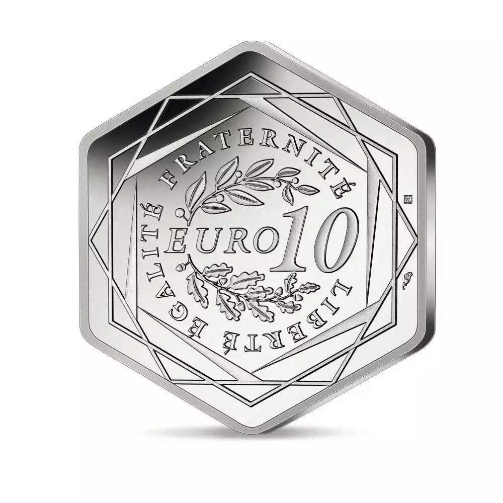 Jeux Olympique Paris 10 euros argent hexagonal en coffret UNC 2024. -  Philantologie