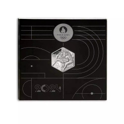 Jeux Olympique Paris 10 euros argent hexagonal en coffret UNC 2024.