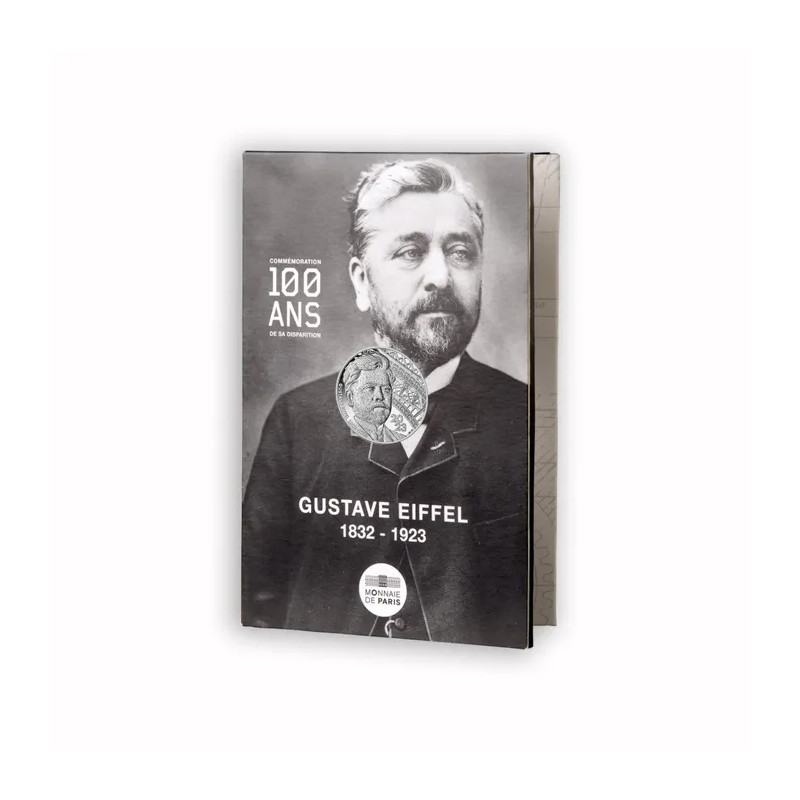 Gustave Eiffel 10 euros argent en coffret UNC 2023.